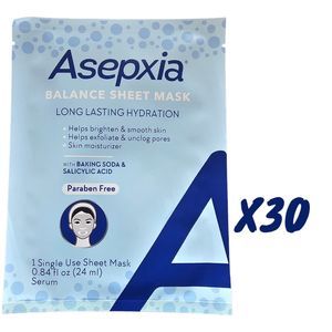 30 Asepxia Balance Sheet Mask Baking Soda Salicylic Acid Oil Free Face Mask